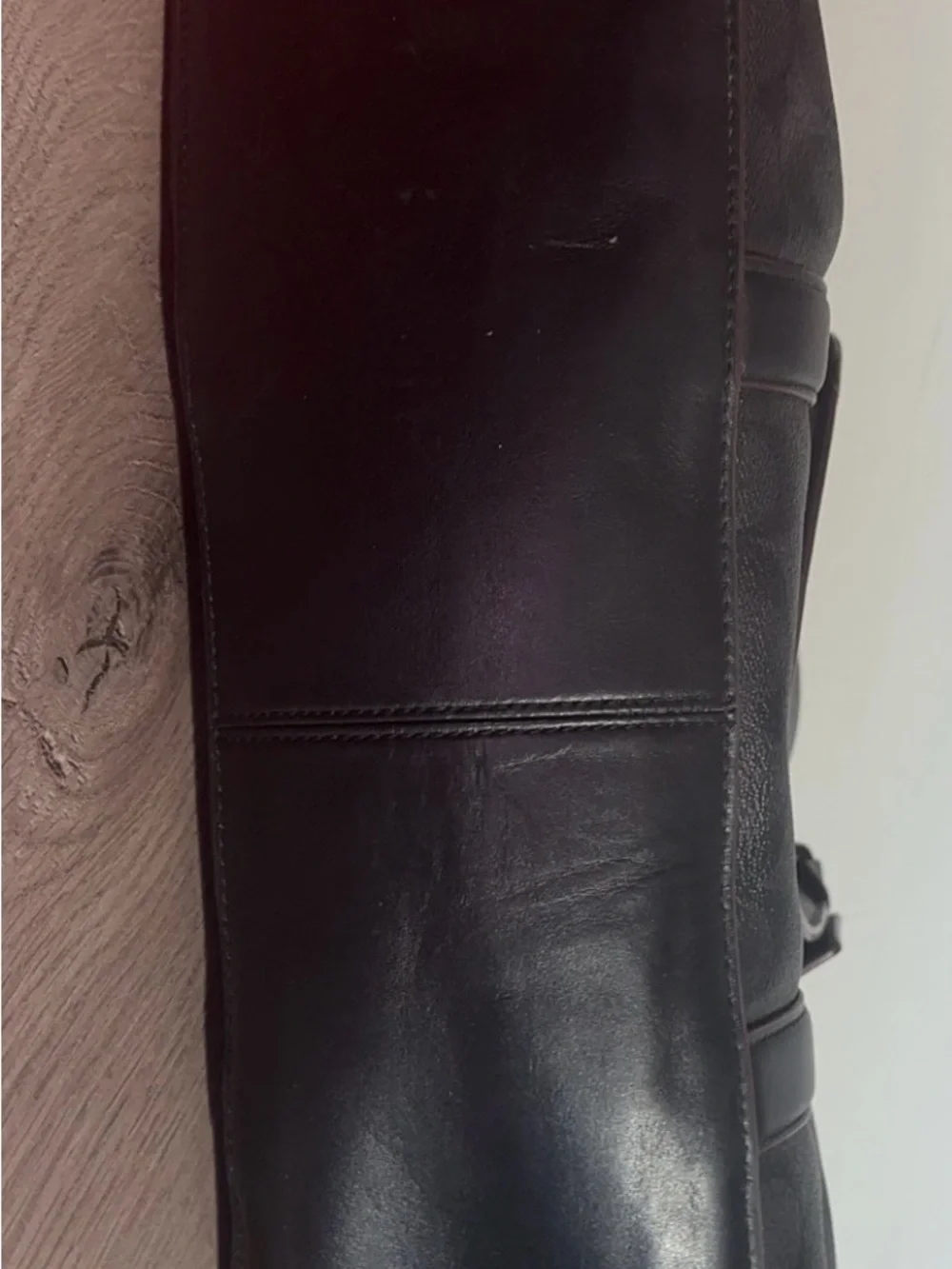 Coach Black Signature work Tote with Brown Trim